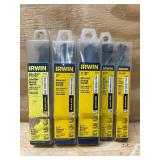 Irwin Silver and Deming Drill Bit lot of 5