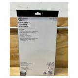 Commercial Electric 6 ft. 12-Outlet Black Surge Protector with USB