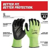 XX-Large High Visibility Level 3 Cut Resistant Polyurethane Dipped Work Gloves lot of 2