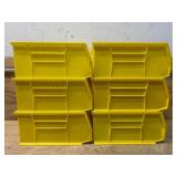 Uline Plastic Stackable Bins lot of 9