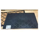 Beige Panama EMB Indoor, Outdoor 18 in. x 30 in. Rubber Backed Door Mat (lot of 2)