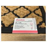 Beige Panama EMB Indoor, Outdoor 18 in. x 30 in. Rubber Backed Door Mat (lot of 2)