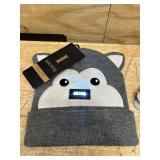 LED winter hat and texting gloves (lot of 2)