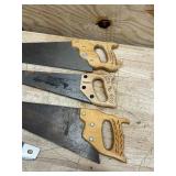 Wooden and plastic hand saws (lot of 5)