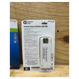 3-Outlet USB Travel Wall Tap Surge Protector, White (lot of 2)