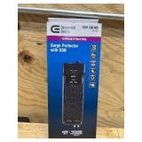 6 ft. 12-Outlet Surge Protector with Coax and USB RJ45, Black