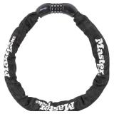 Master Lock 3ft Long x 5/16in (8mm) Diameter Hardened Steel Chain with Integrated Resettable Combination Lock