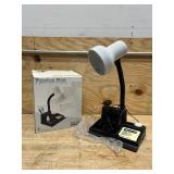 Organizer desk lamp