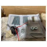 HOMCOM Bar Stools Set of 2, Upholstered Bar Height Kitchen Stools with Build-in Footrest, Solid Wood Legs, Beige