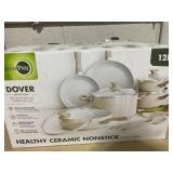 GreenPan Dover Ceramic Nonstick 12-Piece Cookware Set