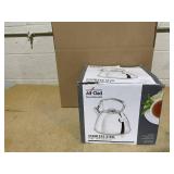 All-Clad Specialty Stainless Steel Tea Kettle 2 Quart Induction Pots and Pans, Cookware Silver