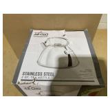 All-Clad Specialty Stainless Steel Tea Kettle 2 Quart Induction Pots and Pans, Cookware Silver