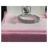 Swarovski Matrix ring White, Rhodium plated Size 55