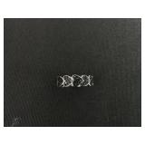 MCYS Black Spinel Pave Hearts Eternity Ring