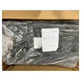 HOMCOM Wingback Double Sofa Linen Fabric Upholstery Button Tufted Loveseat Armless Couch Modern Contemporary Living Room Settee with Wood Legs, Gray