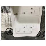 HOMCOM Wingback Double Sofa Linen Fabric Upholstery Button Tufted Loveseat Armless Couch Modern Contemporary Living Room Settee with Wood Legs, Gray