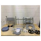 Bariatric Rolling Shower Chair: 4 in 1 Folding Bath Commode Chair for Handicap, Elderly & Injured, Adjustable Armrests for Easy Transfer | Waterproof & Soft | 360° Locking Wheels | 350lbs (Maybe Miss