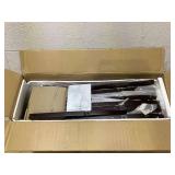 Costway JV13459CF-24 24 in. Counter Height Swivel Bar Stools with Back & Solid Rubber Frame, Cappuccino - Set of 2