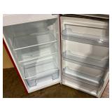 Galanz 22 in. 7.6 cu. ft. Retro Top Freezer Refrigerator, Hot Rod Red, Energy Star (Minor Transit Damage,  Door Gets Stuck When Trying To Shut But Door Functions)