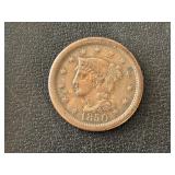 1850 Braided Hair Cent