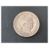 1901-S Barber Half Dollar Only 847,044 Minted