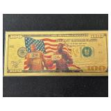 24K Gold Foil $100 Dollar Note