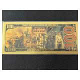 24K Gold Foil $100 Dollar Note Star Wars R2D2