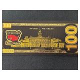 24k Gold Foil $100 Dollar Note Trump 45/47