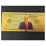 24K Gold Foil $100 Dollar Note Trump