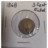1868 Three-Cent Nickel