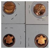 2008-S Lincoln Proof, 2009-D Lincoln Cent, 2010-S Lincoln Cent Proof, and 2011-S Lincoln Cent Proof.