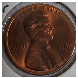 1982 UNC Small Copper Dated Lincoln Cent Proof, 1964, 1961, and 1963 Lincoln Cent Proofs