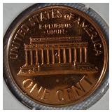 1982 UNC Small Copper Dated Lincoln Cent Proof, 1964, 1961, and 1963 Lincoln Cent Proofs