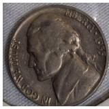 1955 D/S Jefferson Nickel, 1956 FS Jefferson Nickel, 1962 Jefferson Nickel, and 1964 D FS Jefferson Nickel.