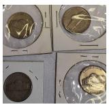 1955 D/S Jefferson Nickel, 1956 FS Jefferson Nickel, 1962 Jefferson Nickel, and 1964 D FS Jefferson Nickel.