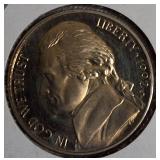 1992-S Jefferson Proof Nickel, 1993-S Proof Clad Nickel, 1994-S Proof Clad Nickel, and 1995-S Proof Clad Nickel.