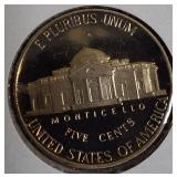 1992-S Jefferson Proof Nickel, 1993-S Proof Clad Nickel, 1994-S Proof Clad Nickel, and 1995-S Proof Clad Nickel.