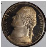 1996-S, 1997-S, 1998-S, and 1999-S Jefferson Nickel Proof Clad.