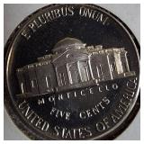 1996-S, 1997-S, 1998-S, and 1999-S Jefferson Nickel Proof Clad.