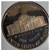 2005, 2008, 2009, and 2010- S- Jefferson nickel proof clad coins