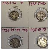 1923 -1938 Mercury Dimes