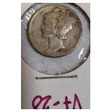 Mercury Dimes from 1939 and 1940, as well as from 1942 and 1943.