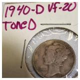 Mercury Dimes from 1939 and 1940, as well as from 1942 and 1943.