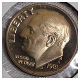 The following years featured S-minted Roosevelt clad dime proofs: 1978, 1979, 1981, and 1982.