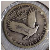 1925 and 1926 Standing Liberty Quarters in Very Good condition (VG-8).