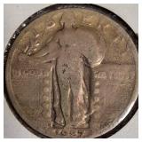 Standing Liberty Quarters from the S Mint, dated 1926 and 1927.