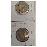 Standing Liberty Quarters from the S Mint, dated 1926 and 1927.