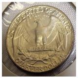 1964 Silver Washington Quarters, both graded MS66