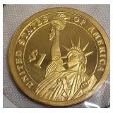 Four 2008 - S Clad Dollar Coins  featuring Jackson ,Martin Van Buren, John Quincy Adams & James Monroe