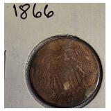 1866 Two-Cent Coin